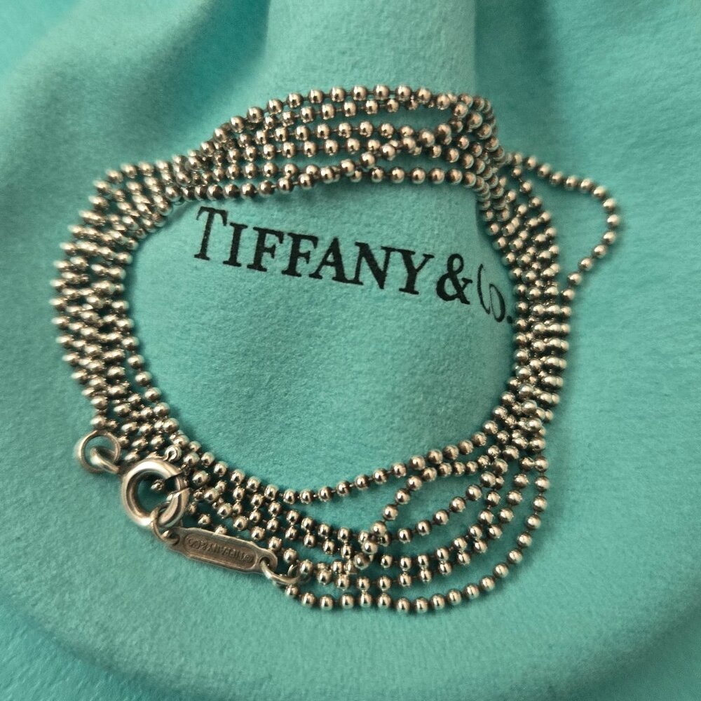 Tiffany & Co. Beaded Silver Chain - 30 Inches